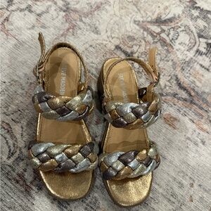 Steve Madden Women's Metallic Braided Sandals - Gold, Silver, Brown